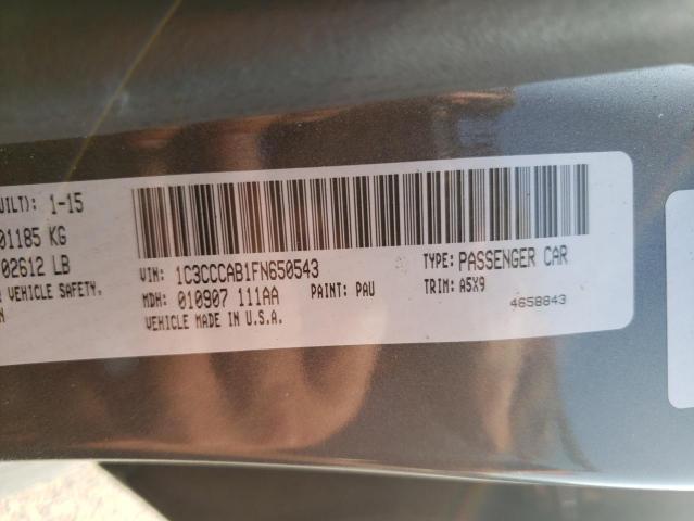 Photo 10 from auction – 2015 CHRYSLER 200 LIMITE with VIN 1C3CCCAB1FN650543