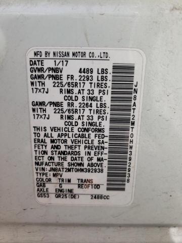 Photo 10 from auction – 2017 NISSAN ROGUE S with VIN JN8AT2MT0HW392938
