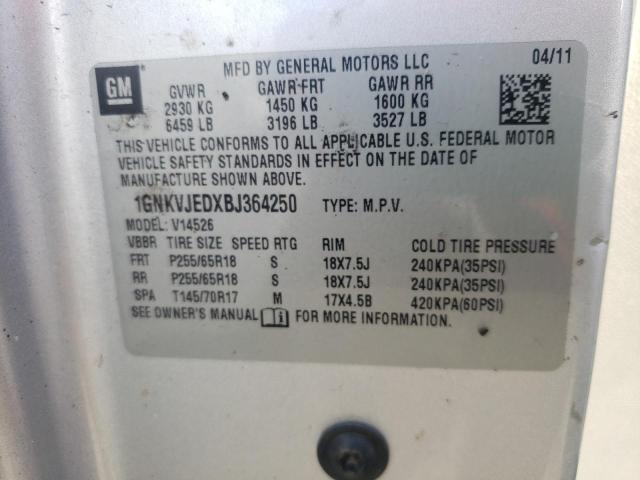Photo 10 from auction – 2011 CHEVROLET TRAVERSE L with VIN 1GNKVJEDXBJ364250