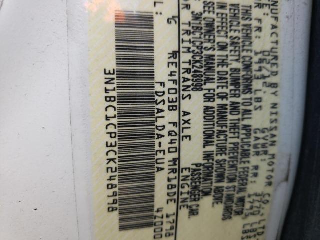 Photo 10 from auction – 2012 NISSAN VERSA S with VIN 3N1BC1CP3CK248998