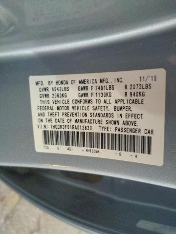 Photo 10 from auction – 2016 HONDA ACCORD EXL with VIN 1HGCR3F01GA012630