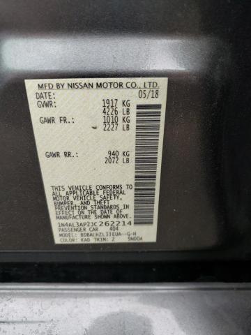 Photo 10 from auction – 2018 NISSAN ALTIMA 2.5 with VIN 1N4AL3AP2JC262214
