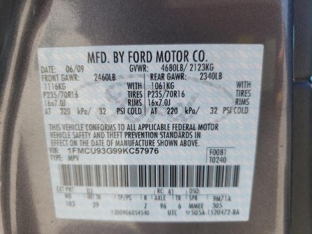 Photo 10 from auction – 2009 FORD ESCAPE XLT with VIN 1FMCU93G99KC57976