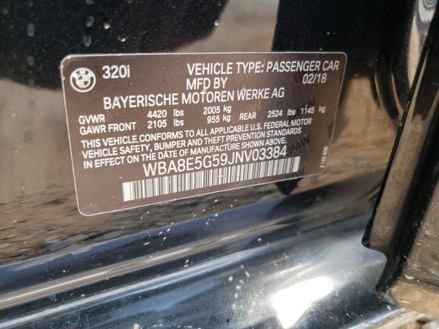 Photo 10 from auction – 2018 BMW 320 XI with VIN WBA8E5G59JNV03384
