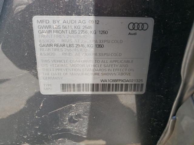 Photo 10 from auction – 2013 AUDI Q5 PREMIUM with VIN WA1C8BFPXDA021325