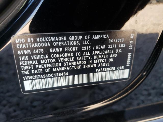 Photo 10 from auction – 2013 VOLKSWAGEN PASSAT SEL with VIN 1VWCH7A31DC128434