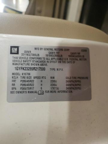 Photo 10 from auction – 2009 CADILLAC ESCALADE L with VIN 1GYFK23289R217599