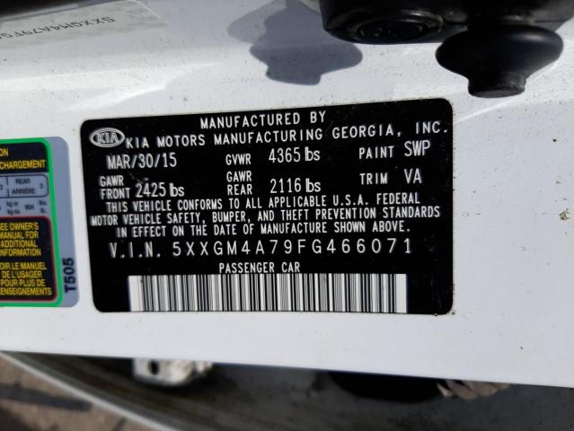 Photo 10 from auction – 2015 KIA OPTIMA LX with VIN 5XXGM4A79FG466071