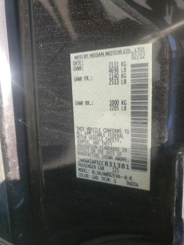 Photo 10 from auction – 2012 NISSAN MAXIMA S with VIN 1N4AA5AP1CC831381