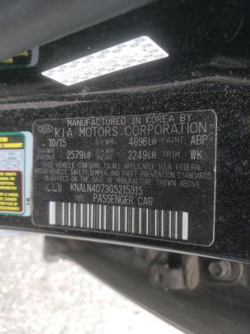 Photo 10 from auction – 2016 KIA CADENZA LU with VIN KNALN4D73G5215315