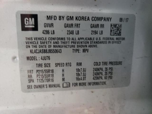 Photo 10 from auction – 2018 BUICK ENCORE PRE with VIN KL4CJASB8JB550643
