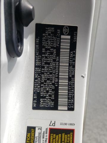 Photo 10 from auction – 2013 TOYOTA CAMRY L with VIN 4T1BF1FK6DU696184