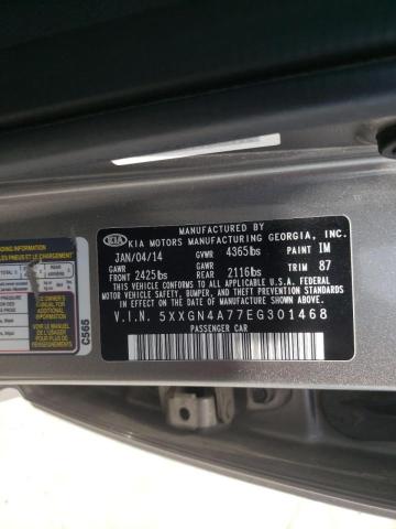 Zdjęcie 10 z aukcji – 2014 KIA OPTIMA EX z VIN 5XXGN4A77EG301468