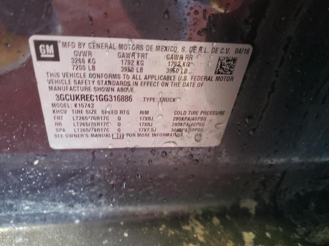 Photo 10 from auction – 2016 CHEVROLET SILVERADO with VIN 3GCUKREC1GG316886