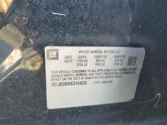 Photo 10 from auction – 2012 CHEVROLET SONIC LTZ with VIN 1G1JE5SH2C4154530