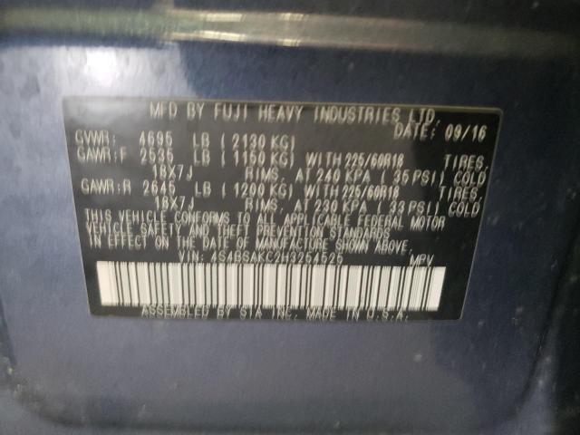Photo 10 from auction – 2017 SUBARU OUTBACK 2. with VIN 4S4BSAKC2H3254525