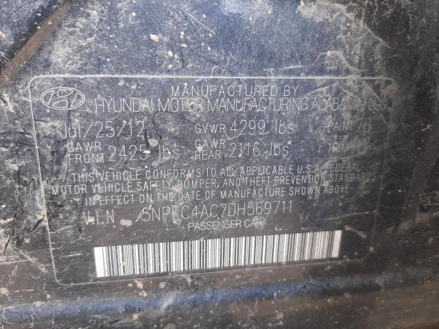 Photo 10 from auction – 2013 HYUNDAI SONATA SE with VIN 5NPEC4AC7DH569711