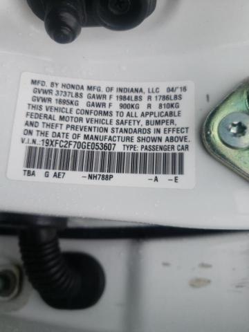 Photo 10 from auction – 2016 HONDA CIVIC EX with VIN 19XFC2F70GE053607
