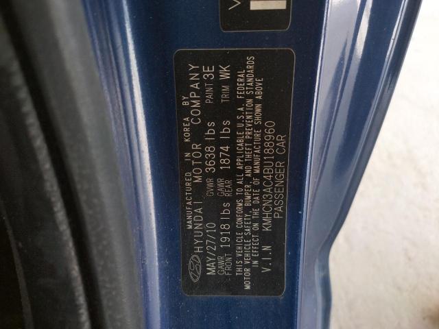 Photo 10 from auction – 2011 HYUNDAI ACCENT SE with VIN KMHCN3AC4BU188960