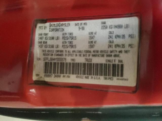 Photo 10 from auction – 2000 DODGE DAKOTA with VIN 1B7FL26N4YS555579
