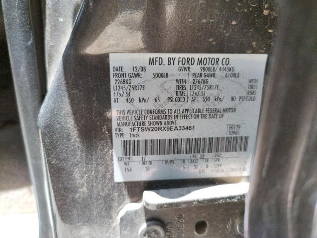 Photo 10 from auction – 2009 FORD F250 with VIN 1FTSW20RX9EA33461