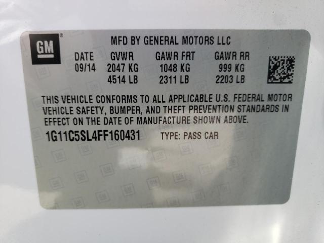 Photo 10 from auction – 2015 CHEVROLET MALIBU 1LT with VIN 1G11C5SL4FF160431