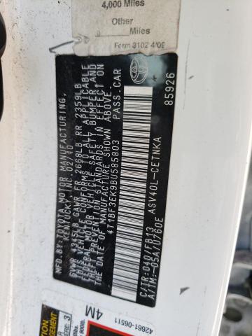 Photo 10 from auction – 2011 TOYOTA CAMRY BASE with VIN 4T1BF3EK9BU585803