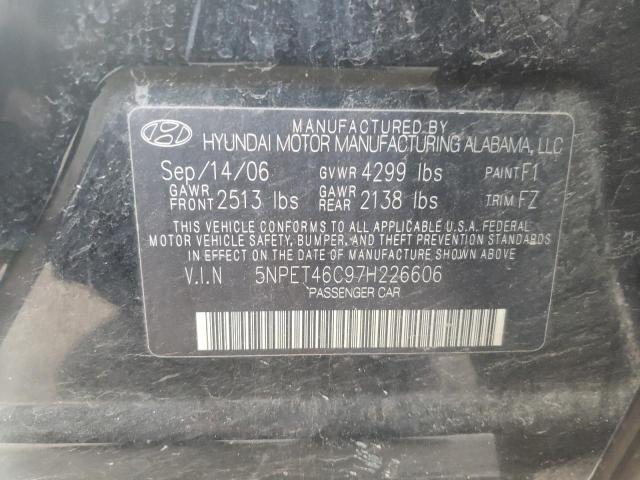 Photo 10 from auction – 2007 HYUNDAI SONATA GLS with VIN 5NPET46C97H226606