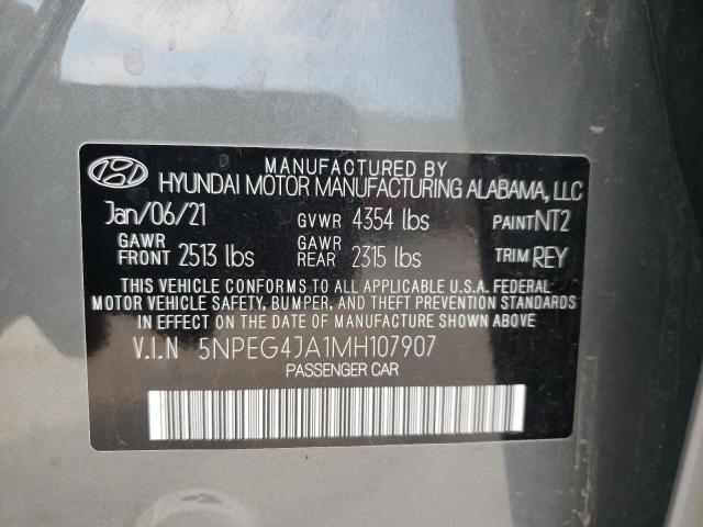Photo 10 from auction – 2021 HYUNDAI SONATA SE with VIN 5NPEG4JA1MH107907