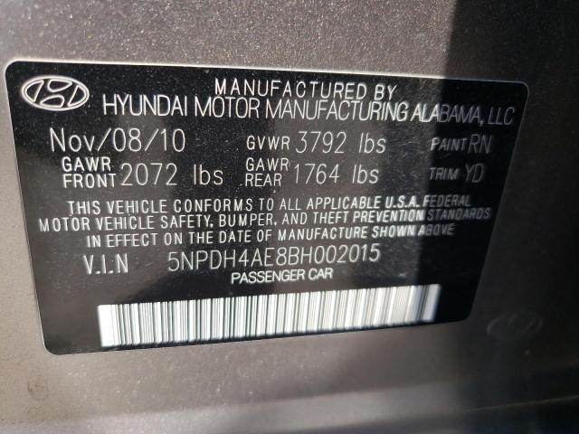 Photo 10 from auction – 2011 HYUNDAI ELANTRA GL with VIN 5NPDH4AE8BH002015