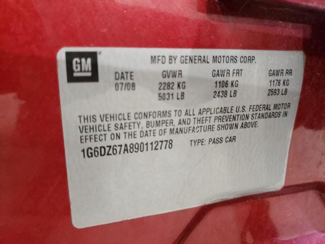 Photo 10 from auction – 2009 CADILLAC STS with VIN 1G6DZ67A890112778