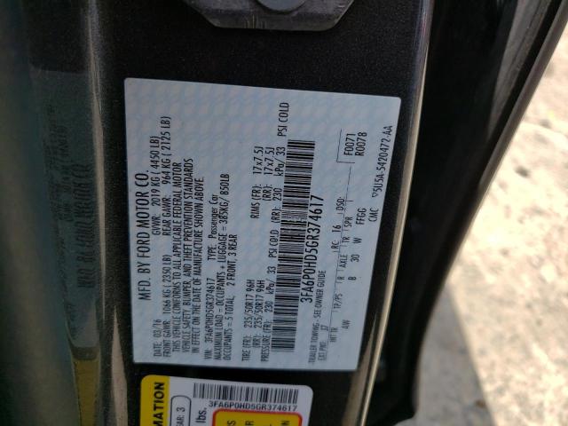 Photo 10 from auction – 2016 FORD FUSION SE with VIN 3FA6P0HD5GR374617