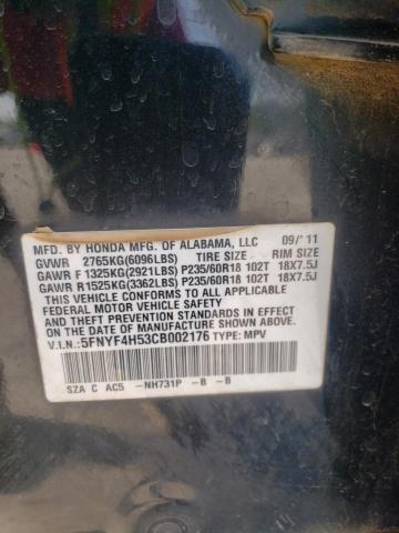 Photo 10 from auction – 2012 HONDA PILOT EXL with VIN 5FNYF4H53CB002176