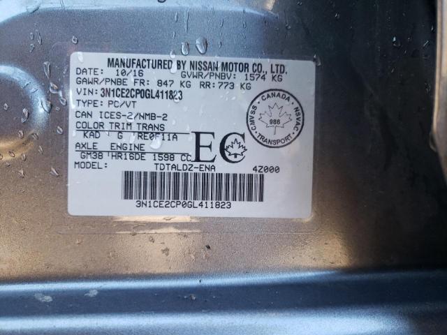 Photo 10 from auction – 2016 NISSAN VERSA NOTE with VIN 3N1CE2CP0GL411823