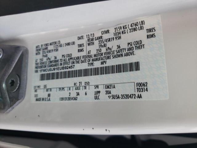 Photo 10 from auction – 2014 FORD ESCAPE TIT with VIN 1FMCU0J91EUB92457
