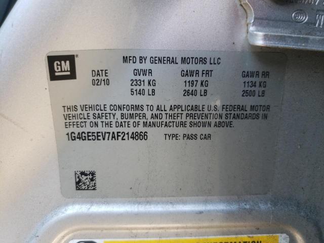 Photo 10 from auction – 2010 BUICK LACROSSE C with VIN 1G4GE5EV7AF214866