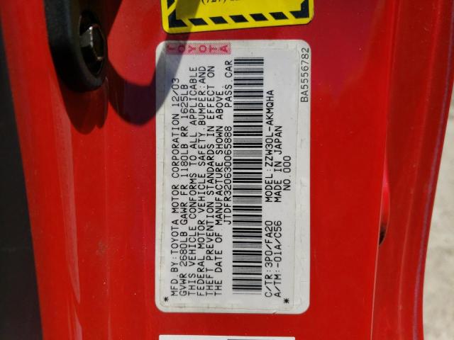 Photo 10 from auction – 2003 TOYOTA MR2 SPYDER with VIN JTDFR320630065888