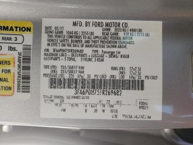 Photo 10 from auction – 2015 FORD FUSION SE with VIN 3FA6P0H75FR269682
