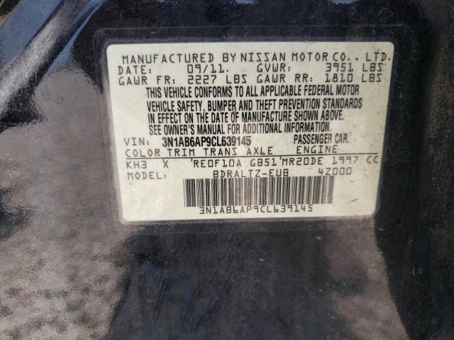 Photo 10 from auction – 2012 NISSAN SENTRA 2.0 with VIN 3N1AB6AP9CL639145