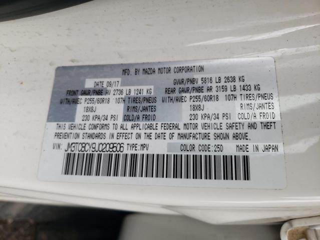 Photo 10 from auction – 2018 MAZDA CX-9 TOURI with VIN JM3TCBCY9J0209506