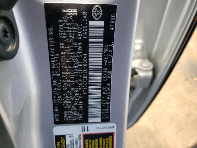 Photo 10 from auction – 2014 TOYOTA AVALON BAS with VIN 4T1BK1EB5EU100044