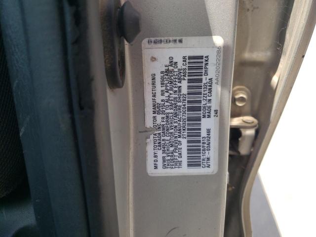 Foto 10 de la subasta – 2003 TOYOTA COROLLA MA con VIN 2T1KR32E73C047822