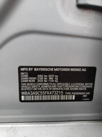 Photo 10 from auction – 2015 BMW 335 I with VIN WBA3A9C55FK473215