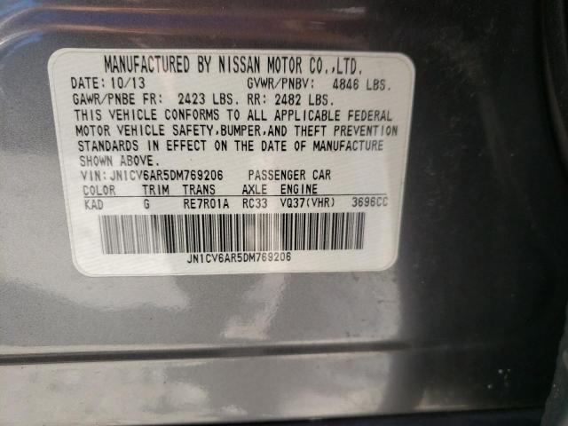 Photo 10 from auction – 2013 INFINITI G37 with VIN JN1CV6AR5DM769206