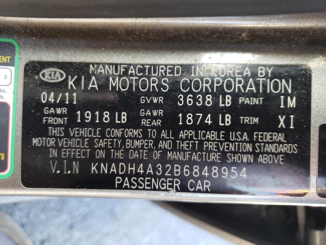 Photo 10 from auction – 2011 KIA RIO BASE with VIN KNADH4A32B6848954