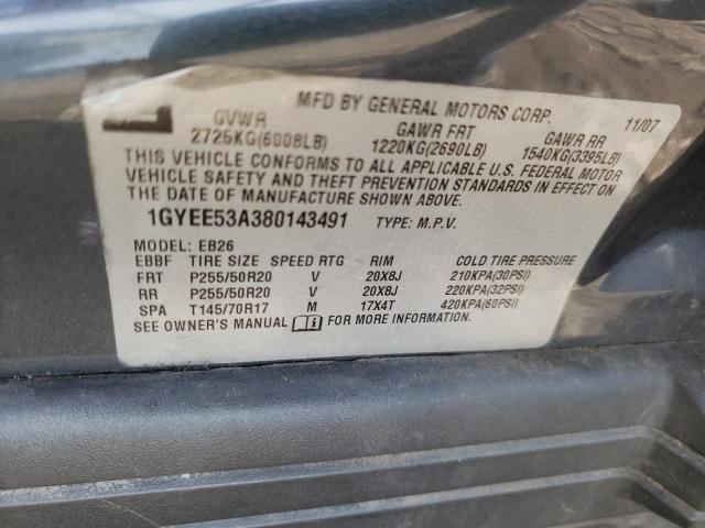 Photo 10 from auction – 2008 CADILLAC SRX with VIN 1GYEE53A380143491