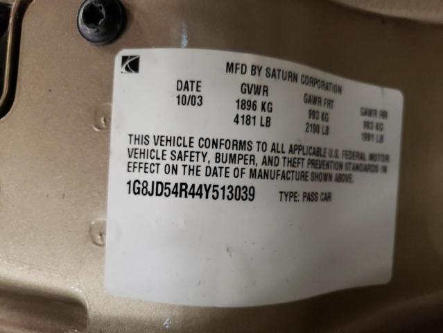 Photo 10 from auction – 2004 SATURN L300 LEVEL with VIN 1G8JD54R44Y513039