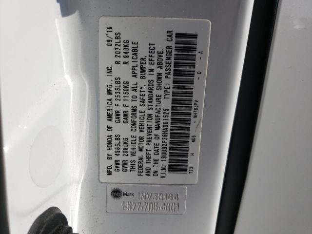 Photo 10 from auction – 2017 ACURA TLX with VIN 19UUB2F36HA001525