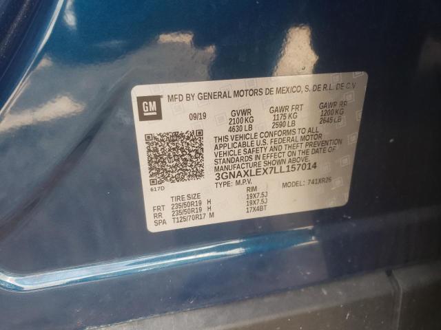 Photo 10 from auction – 2020 CHEVROLET EQUINOX LT with VIN 3GNAXLEX7LL157014