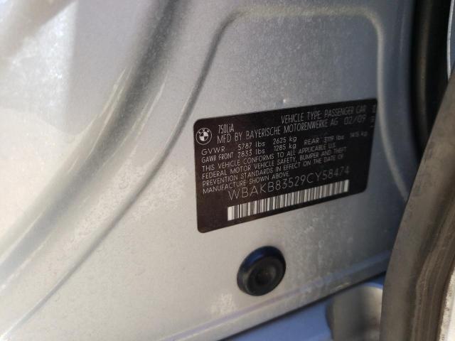 Photo 10 from auction – 2009 BMW 750 LI with VIN WBAKB83529CY58474